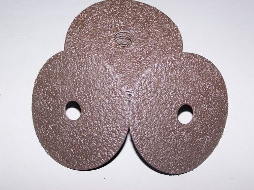 Pearl resin fibre discs 24 grit 4&#039;&#039; x 5/8&#034; hole aluminum oxide # fd4024g for sale