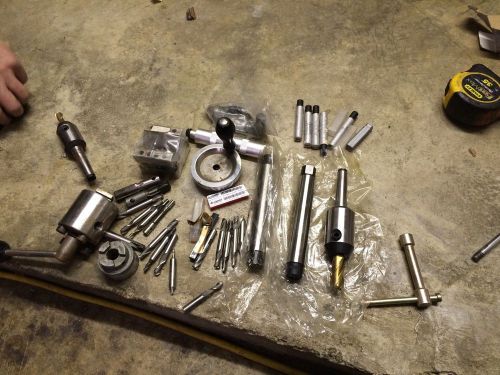 Lot Of Lathe Drill Bits (weldon, Cat) Assorted Lathe Pieces No Res