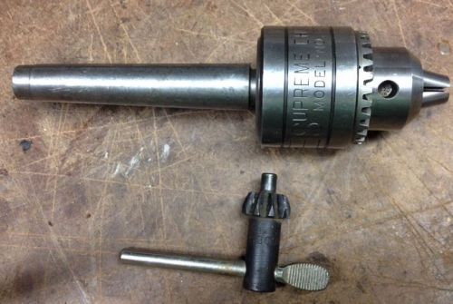 Supreme No. 3T2  0-3/8&#034; Drill Chuck W/ # 2 MT Shank &amp; Key