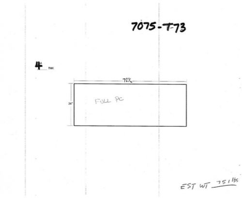 Aluminum block 7075-t73 4&#034; x 24&#034; x 72&#034;, aerospace quality hand forged for sale