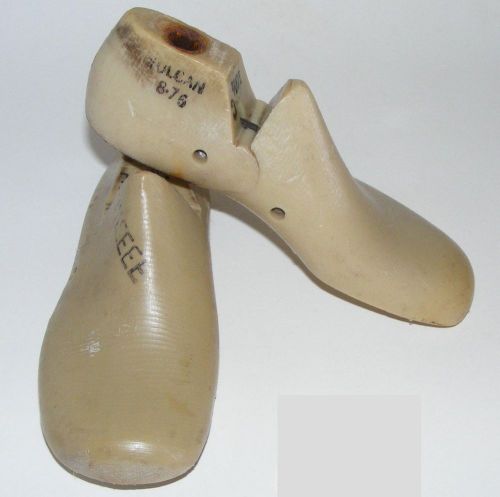 Vintage Vulcan Cobblers Child Shoe Molds Composite Hard Resin Form w Steel Heel