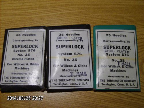 56 pc Torrington / WILCOX &amp; GIBBS 576 No 35 Superlock sewing machine needles