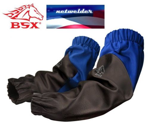 REVCO BSX HYBRID FR/GRAIN PIGSKIN SLEEVES - ROYAL BLUE/BLACK  BX-19P