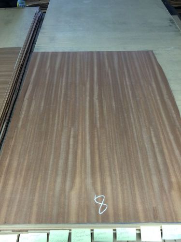 Wood Veneer Ribbon Stripe Sapele 34x48 1pc total 10Mil Paper Backed &#034;EXOTIC&#034;PL 8