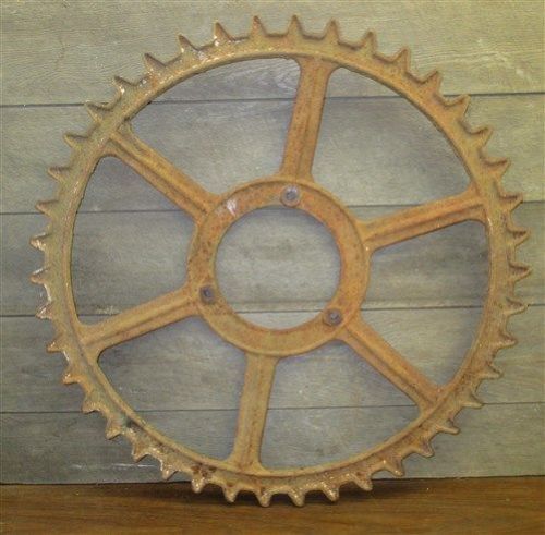 Industrial cast iron metal steampunk factory gear decor coffee table b free ship for sale
