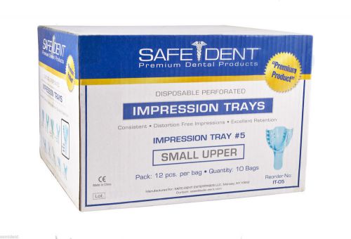 SafeDent Plastic Disposable Impression Tray # 5 Small Upper / 2 bag of 12 pcs