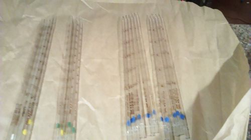 Lot of 20 assorted volumetric pipettes 1ml 2ml 5ml