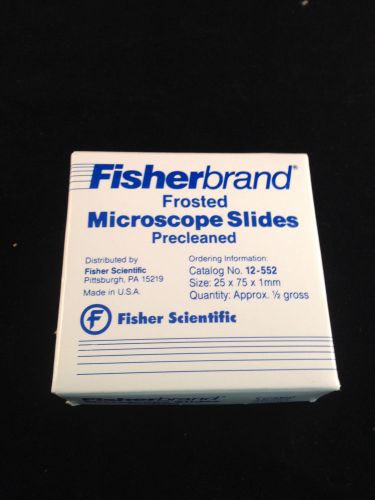 Fisherbrand Precleaned Frosted Microscope Slides 25x75x1mm Cat. 12-552