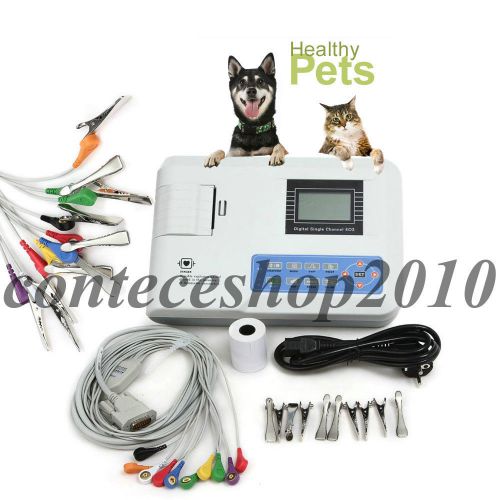 Veterinary pet ecg/ekg machine,one channel,12 leads portable electrocardiograph for sale
