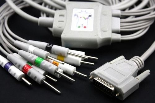 TUV CE Compatible Nihon Kohden 10-Lead Shielded EKG Cable Din3.0,YLL2221O