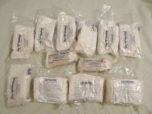 Lot of 44 bandages, h&amp;h, big cinch, cinch tight, tk4 tourn., good for training for sale