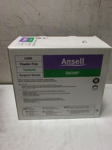 200 pair ansell encore 5785004 size 7-1/2 latex powder free surgical gloves for sale