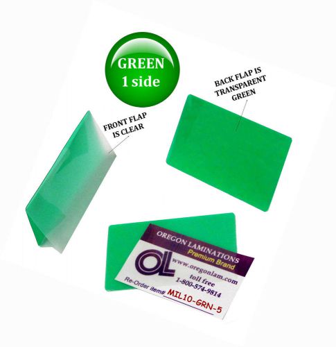 Qty 500 green/clear military card laminating pouches 2-5/8 x 3-7/8 by lam-it-all for sale