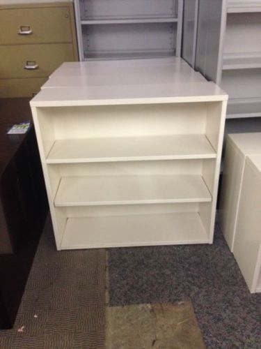 GREATER OPENINGS METAL BOOKCASES OFF WHITE 40&#034;X42&#034; ADJUSTABLE SHELVES