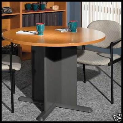 ROUND CONFERENCE TABLE 42&#034; Business Meeting Office Room Modern Contemporary NEW