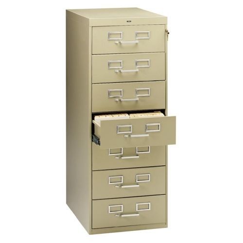 Tnncf758sd 7-drawer card cabinet, w/lock, cap.38,100,19&#034;x28&#034;x52&#034;, sand for sale