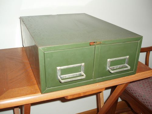 Vintage ASCO 3 x 5 Index Card Cabinet Industrial File Cabinet
