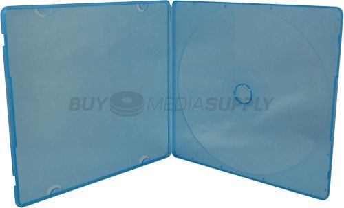 5mm Slimline Blue Color 1 Disc CD/DVD PP Poly Case - 400 Pack