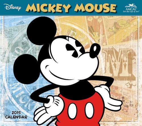 New Disney Mickey Mouse  - 2015 12 Month Wall Calendar 10x10 Kids  Bedroom Cute