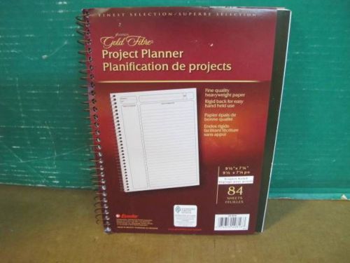 Esselte 20-816 gold fibre wired ruled project planner white paper 7.25&#034;  x 9.50&#034; for sale