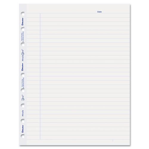 Rediform MiracleBind Notebook Refill 9-1/4x6-3/4 White. Sold as 25 Sheets