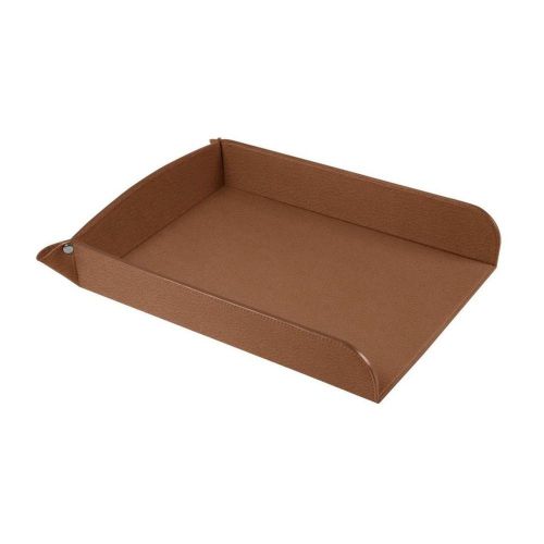 LUCRIN - Paper holder A4 - Granulated Cow Leather - Tan