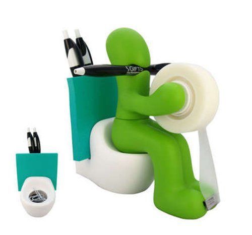 RICSB &#039;The Butt&#039; Office Supply Station Desk Accessory Holder, Green New