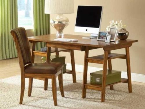 Hillsdale Parkglen Desk &amp; Chair - Medium Oak- 4337PD Desk Set 38.5&#034; x 60&#034; x 30&#034;