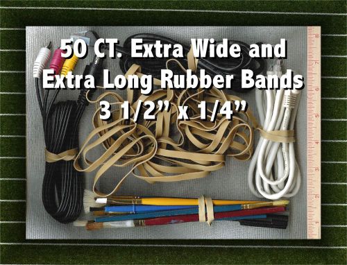 50 CT. Large Rubber Bands 3 1/2&#034; x 1/4&#034; for Electrical Cords Office Art Supplies
