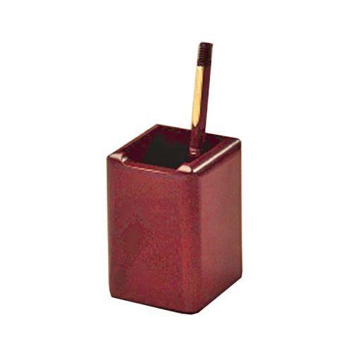 Rolodex Pencil Cup Holder - Wood - 1 Each - Mahogany (ROL23380)