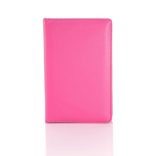 A4 PU Leather RoseRed Card Folder 30 pages 4 Ring Binder Business Card Organizer