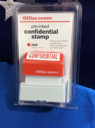 Universal Pre-Inked &#034;CONFIDENTIAL&#034; Message Stamp Office Depot