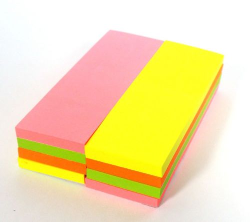 A-One Pointing-7-5 4Pack(640sheets) POST IT Sticky Notes Notepads 25X75mm 1X3&#034;