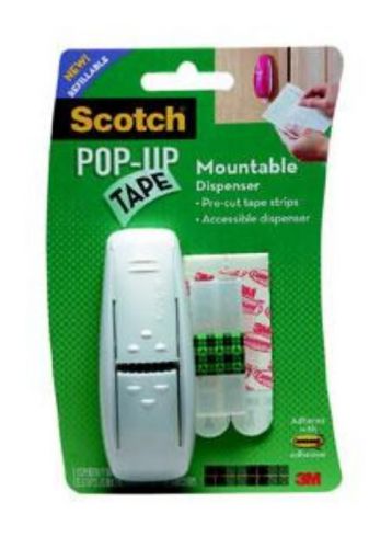 3M Scotch Pop-Up Tape Dispenser Mountable Pink &amp; Silver