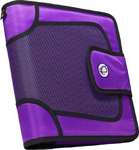 Back-to-School  Velcro Closure 2-Inch Ring Binder with Tab File Purple Home Offi