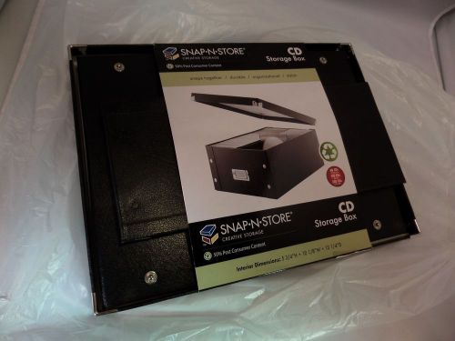 Snap-n-store sns01658 double wide cd storage box (black), free shipping, new for sale