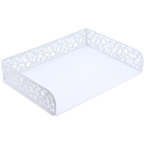 Stacking Office Metal Paper Tray - Scrolling Vine