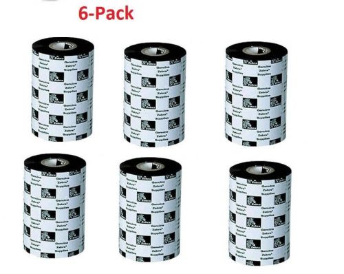 Zebra 5555 Wax/Resin Ribbon Thermal Transfer 8.66 x1 476&#039; 6-Pack 05555BK22045
