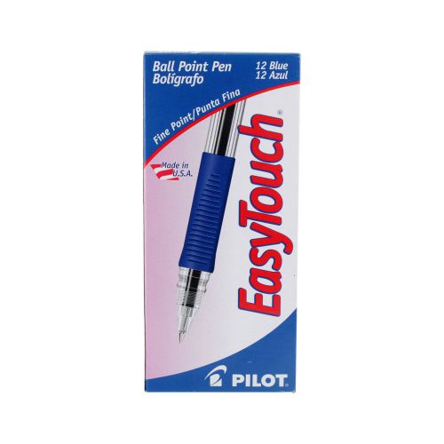 Pilot EasyTouch Ballpoint Pen, Blue Ink, Fine - 0.7 mm, Dozen - PIL32002