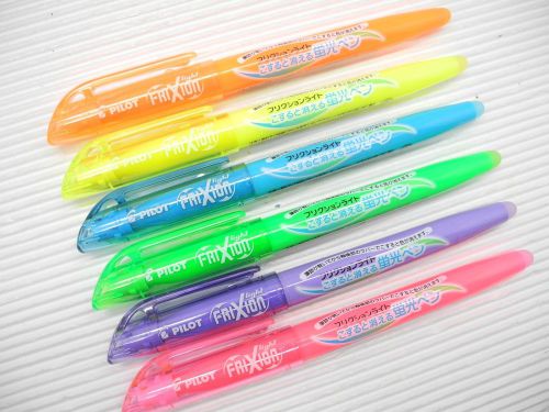 6 Colors x Pilot SFL-60SL-6C FriXion Erasable Highlighter Highlighting Markers