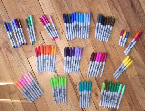 Lot of 76 Sharpie Markers - Sharpies - Tested and Working
