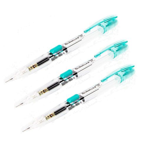 3 pk pentel pd105t techniclick mechanical pencil 0.5mm green new for sale