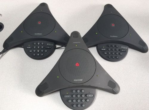 LOT of 3 Lucent and Polycom Soundstation 2201-03308-001 2301-03322-001 w/ Power