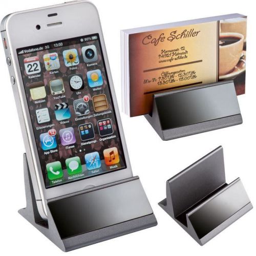 Mobile phone and business card holder in one
