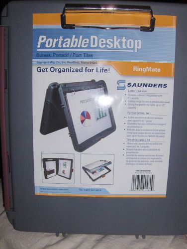 Saunders RingMate Portable Desktop #00480, Charcoal Gray 10&#034; W x 12.5&#034; H