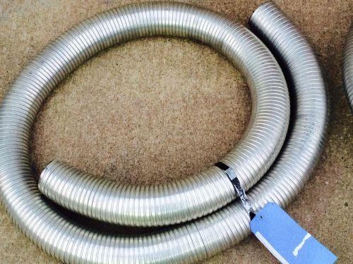 3&#034; Flexible, High-Temperature Galvanized Steel Duct Hose Tubing, 10&#039; Sect. Each!