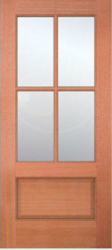 Exterior Meranti Mahogany Sash Doors Solid Wood Stain Grade Door Slab Or Prehung