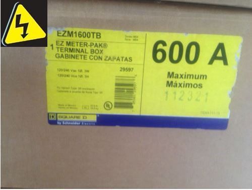 SQUARE D EZ Meter-PAK Terminal Box EZM1600TB New!