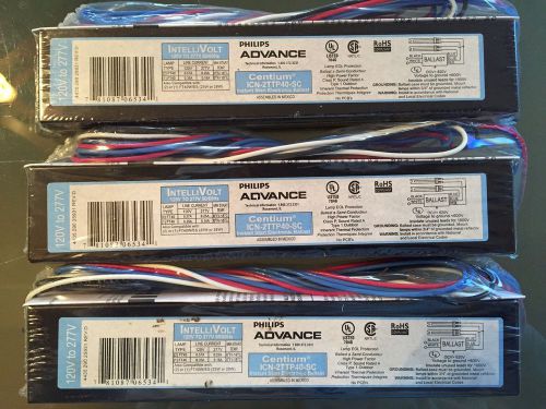 LOT OF 3 Philips Advance Centium ICN-2TTP40-SC Instant Start Electronic Ballasts