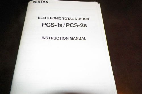 PENTAX PCS-1S/PCS-2S INSTRUMENT MANUAL